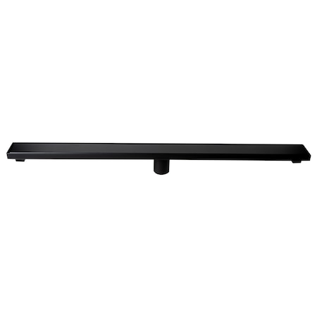 Alfi Brand 36" Black Matte Stainless Steel Linear Shower Drain with Solid Cover ABLD36B-BM